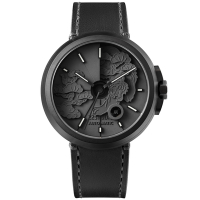【22STUDIO】虎年限定水泥機械錶-黯影黑鋼款-44mm-鋼帶男錶