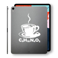 Coffee Molecular Formula Laptop Decal Sticker for iPad 9.7 Pro 11 Air 4 Mini 6 Macbook Cover Skin Tablet PC Vinyl Notebook Decor