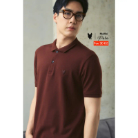 AEIOUโปโล Memo Polo กระดุม2 ปกคอเรียบ Basic Fox 3D Best Seller D2