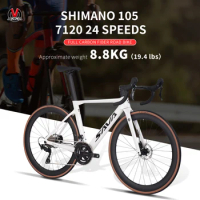 SAVA R08-7120 24-Speed Full Carbon Road Bike with SHIMAN0 105 R7120 Adult Road Bike Race Bike CE+UCI Approved