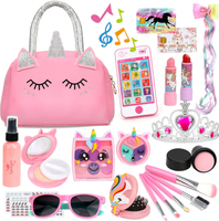 Play Purse Little Girls Toys - Fake Pretend Makeup for Toddlers Pretend Play Toys for Toddler Fake K