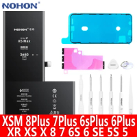NOHON High Capacity Battery For Apple iPhone XS MAX X XR 8 7 Plus 6S 6 SE2 SE 2020 5S 5C 5 Replacement Bateria 8Plus 7Plus 6Plus