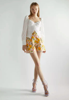 Glamorous Button Front Peplum Blouse