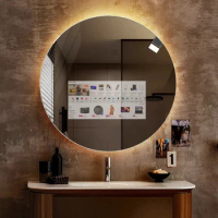 Hot Sales Modern Design Smart Mirror Touch Screen Customized Hotel Android Mirror Wifi Speaker Magic Mirror Tv