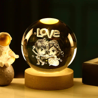 3D starry night light crystal ball creative birthday gift to girl boyfriend to send Family member cl