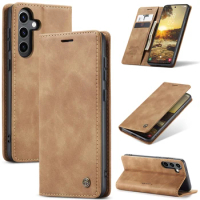 Business Flip Book Phone Case for Samsung Galaxy S24 Ultra S23 S22 S21 Plus S20 FE S10 S9 S8 Cards Stand Leather Wallet Cover