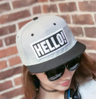 ABDI MALL- MLB Topi Snapback Hat Hip-Hop Casual Bordir Hello! - M571