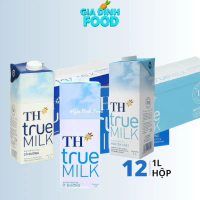 Thùng x12 Hộp Sữa TH 1L Có đường/ Không đường/ Ít đường