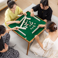 Foldable Mahjong Table Portable Table Mahjong Table Foldable For Fun Travel Portable Solid Wood Dormitory Camping Grass Mahjong Table Strong and Durable