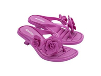 Melissa Thong Kitten Heel Petals AD 38148-BW648-0226 Heels Wanita Lilac 40 Purple