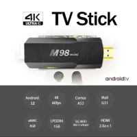 M98 mini v400 Tv Box TV Android 12 Stick H313 Latest System 2.4G/5Gwifi 4K 60fps High Definition IPTV TV