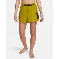NIKE 耐吉 Explore 女 短褲 運動休閒 防撕布 彈力腰帶 夏日 泳池 海灘 芥末綠(NESSD355-314)