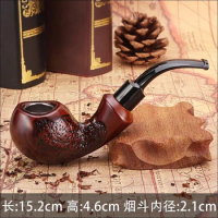 New Carved Resin Pipes Chimney Filter Smoking Pipe Tobacco Pipe Cigar Gifts Gift Grinder Smoke Mouthpiece Cigarette Holder