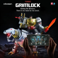 In Stock Robosen Transformers Grimlock Automatic Transformation Smart Robot Flagship Edition-Programmable Voice Control