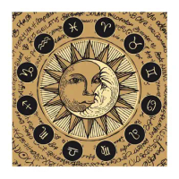 Astrology Mat Tarot Card Mat Altar Cloth Supplies Divinations Tablecloth Board Game Table Cover Square 50x50cm Witchery Supplies