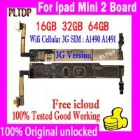 For Ipad MINI 2 A1489 A1490 A1491 Motherboard 16GB 32GB 64GB Wifi 3G SIM Version Logic boards Free iCloud Original Unlocked MB