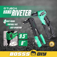 TUOCHI Manual Hand Riveter with Rivet Head 2.4mm / 3.2mm / 4mm / 4.8mm 9.5 inch 8 inch Nailer Tools
