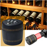 Combination Lock For Wine Liquor Bottle Wine Bottle Top Stopper Bottle Password Code Lock For Bottle Wine Accessory