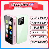 Happyhere H7 small phone 2023 cheap new Mini Android Smartphone GSM WCDMA 3G celulares 1GB+8GB Mobile Phones with free shipping