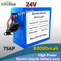 New 7S6P 24V 80000mAh battery pack 29.4V 80000mAh lithium battery for wheelchair electric bicycle