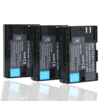 Hot sell 3pcs LP-E6 LP E6 LPE6 Camera Batteries 2650mAh For Canon 5D Mark II III 7D 60D EOS 6D, for canon accessories