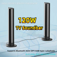 Stereo Home Theater Bluetooth Speaker USB/AUX/OPT Connection Sound Box with 2-in-1 Detachable Sound System FM Radio TV Soundbar