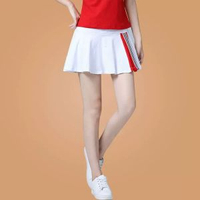 廣場舞服裝新款套裝女春夏鬼步舞純棉健身體操運動團隊演出楊麗萍-白裙(大紅邊) M-款式31