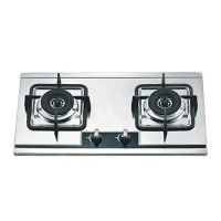 Kitchen Appliance Built-In 2 Burner Gas Stove Stainless Steel Cooktop Household Gas Hob