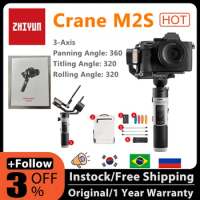 ZHIYUN Crane M2S M2 S Cameras Gimbal 3-Axis Mirrorless Handheld Stabilizer for Sony Canon Action Compact Camera Smartphones