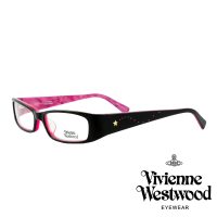 【Vivienne Westwood】英倫俏皮星星款光學眼鏡(黑/粉 VW149_01)