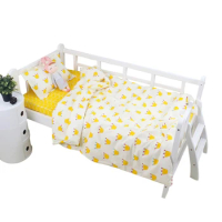 5pcs Cute Pattern Baby Bedding Set Universe Infant Crib Cot Kit With Bed sheet Pillowcase Quilt Pillow Filling Baby Toddker Item