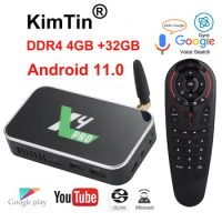In Stock X4 Pro Amlogic S905X4 Smart Android 11 TV Box DDR4 4GB RAM 32GB ROM 5G WiFi 1000M LAN BT 4.0 4K HD Youtube Media Player