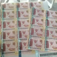 MATERAI 10.000 ASLI KANTOR POS ( 1 KEPING )