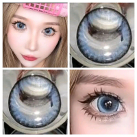 คอนแทคเลนส์ มี อย.ไทย รุ่น Monday สีฟ้า/Blue สีดำ/Black (0.00)-(-7.00) รายเดือน