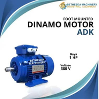 Mesin Motor Dinamo 1 Hp 2 Pole 750 Watt Foot Mounted 3 Phase ADK