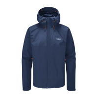 【RAB】Downpour Eco Jacket 輕量防風防水連帽外套 男款 深墨藍 #QWG82