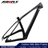 Airwolf Full Carbon MTB Frame 27.5er T800 Carbon Mountain Bike Frame 148*12mm Thru Axle MTB Carbon Bicycle Frame 27.5