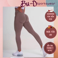 Quần dài legging thể thao tập gym,yoga nữ mẫu NVGTN chất thun dệt co giãn 4 chiều nâng vòng 3 (nvgtn