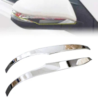 Chrome Rearview Mirror Decoration Trim 2Pcs For Toyota Voxy R80 2018 2019 2020 Car Styling Accessories stainless steel