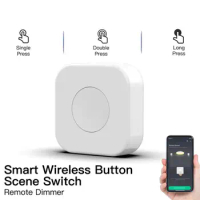 Tuya Smart Scene Switch Mini Wireless Button Switch Multi Scene Linkage Touch Control Remote Dimmer Smart Life