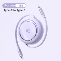 Retractable PD 100W USB C to USB C Cable Fast Charging Type C to Type C Cable for iphone 15 Huawei T