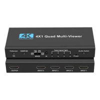 4K HDMI Switcher 4-Switch One Seamless Switching 4 Splitter 4-Way Picture Video Splitter 1080P 4K
