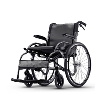 【輪椅B款】康揚 KM-1504 星鑽輪椅 異形強化骨架 18吋座寬 銀黑座墊 (單台)【杏一】