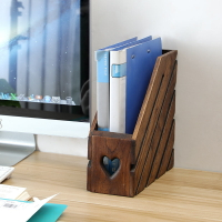 實木桌面小書架書桌簡易置物架辦公桌桌上小書柜多功能迷你收納架