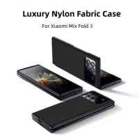 For Xiaomi Mix Fold 3 Case Luxury Fabric Leather Matte Folding Back Cover For MI X Fold 3 Fold3 Thin Shockproof Bumper Funda