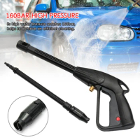 High Pressure Washer Gun High Power Washer Water Spray Gun with Long Wand 160bar Cleaning Tool for Washing Car Watering Plants
