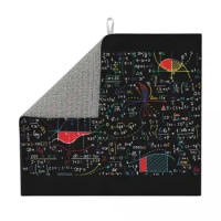 Amazing World Of Mathematics Dish Drying Mat for Kitchen Absorbent Fast Dry Science Physical Microfiber Drainer Pads