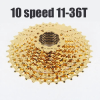 Gold Plated Cassette flywheel 10-Speed 11-36T BMX Mountain Cycling Bicycle Freewheel for SHIMANO Groupset