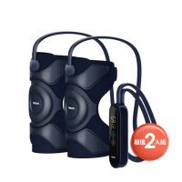 【Philips 飛利浦】膝部氣囊按摩器 雙入組合 PPM5521DB*2(膝蓋按摩 膝蓋熱敷)