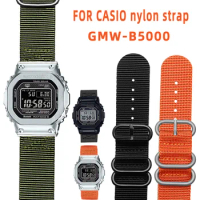Modified Replacement watchband Bracelet For Casio G-SHOCK GMW-B5000 Black Blue Orange Army Green Khaki Nylon Strap Accessories